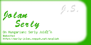 jolan serly business card